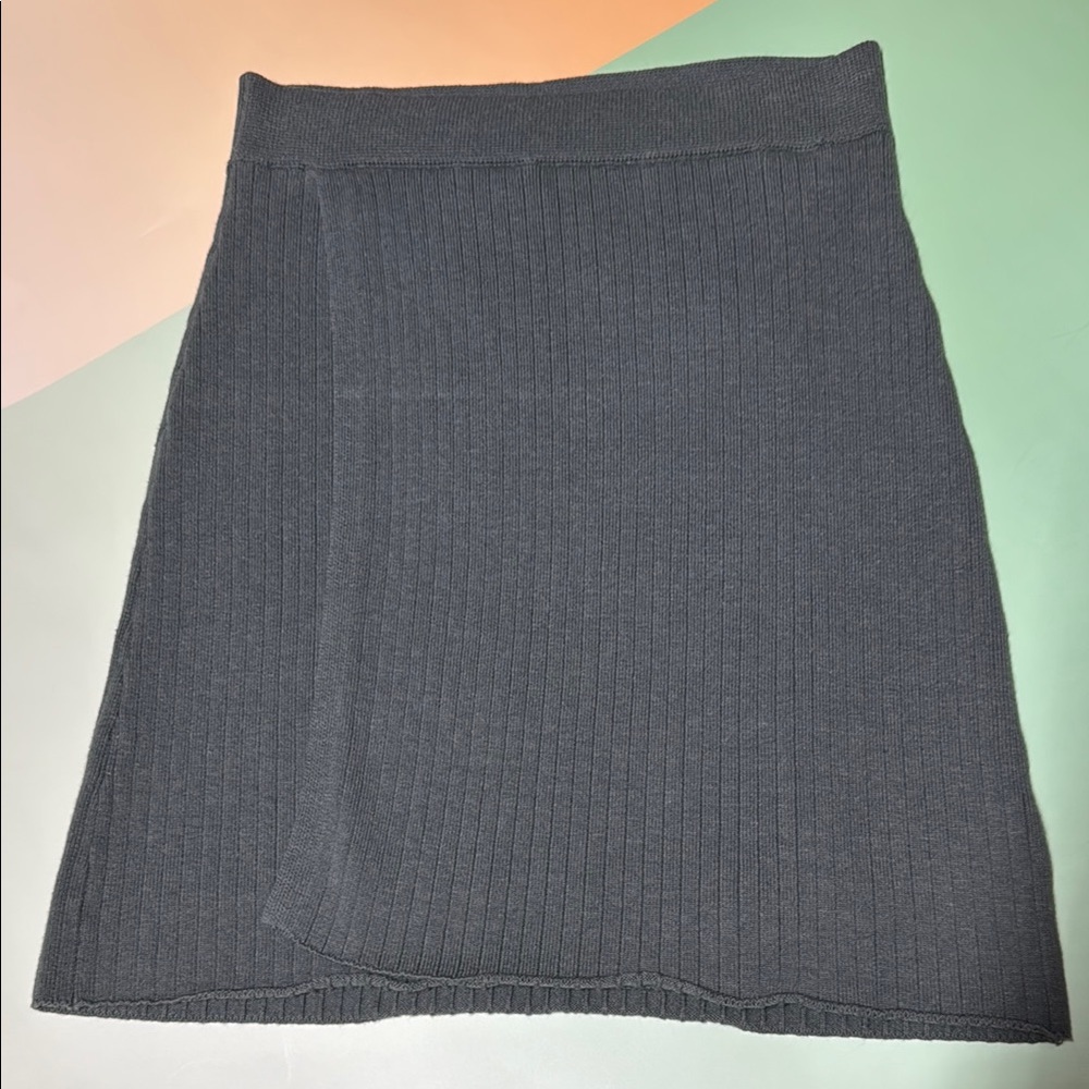 Free People Ribbed Dark Olive Green Skirt Size S (NWOT)